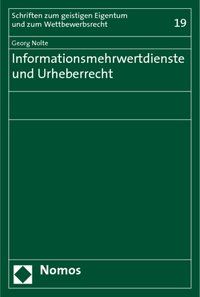 Produktbild: Informationsmehrwertdienste und Urheberrecht
