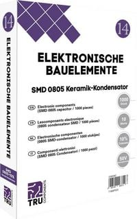 Produktbild: TRU COMPONENTS T1806P023 Keramik-Kondensator SMD 0805 50 V 10 % (L x B) 2.0 mm x 1.2 mm 1000 Teile Tape cut