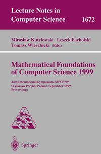 Produktbild: Mathematical Foundations of Computer Science 1999