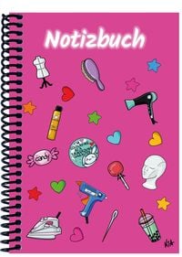 Produktbild: A 5 Notizbuch Manga Items, pink, blanko