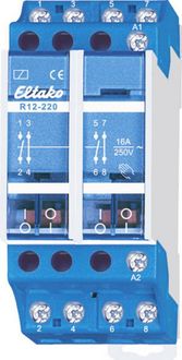Produktbild: Eltako R12-220-230V Schaltrelais Nennspannung: 230 V Schaltstrom (max.): 16 A 2 &Ouml;ffner, 2 Schlie&szlig;er 1 St.