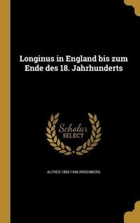 Produktbild: Longinus in England bis zum Ende des 18. Jahrhunderts