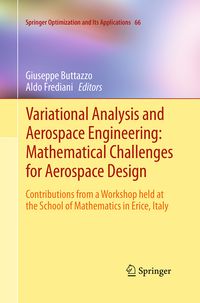 Produktbild: Variational Analysis and Aerospace Engineering: Mathematical Challenges for Aerospace Design
