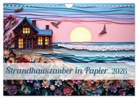 Produktbild: Strandhauszauber aus Papier (Wandkalender 2026 DIN A4 quer), CALVENDO Monatskalender