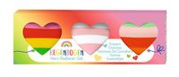 Produktbild: Regenbogen Herz Radierer Set