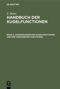 Produktbild: Anwendungen der Kugelfunctionen und der verwandten Functionen