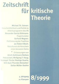 Produktbild: Zeitschrift f&uuml;r kritische Theorie / Zeitschrift f&uuml;r kritische Theorie, Heft 8 (1999)