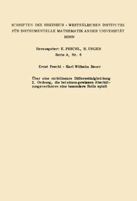 Produktbild: &Uuml;ber eine nichtlineare Differentialgleichung 2. Ordnung die bei einem gewissen Absch&auml;tzungsverfahren eine besondere Rolle spielt