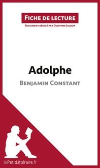 Produktbild: Adolphe de Benjamin Constant (Fiche de lecture)