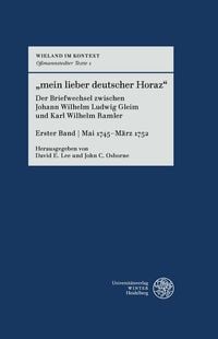 Produktbild: &bdquo;mein lieber deutscher Horaz&ldquo;