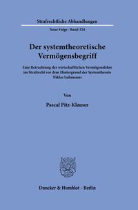 Produktbild: Der systemtheoretische Verm&ouml;gensbegriff