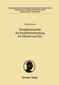 Produktbild: Komplementarit&auml;t der Krankheitsforschung bei Mensch und Tier