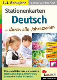 Produktbild: Stationenlernen Deutsch durch alle Jahreszeiten / Klasse 3-4