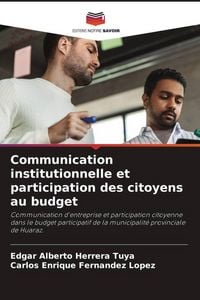 Produktbild: Communication institutionnelle et participation des citoyens au budget