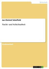 Produktbild: Nacht- und Schichtarbeit