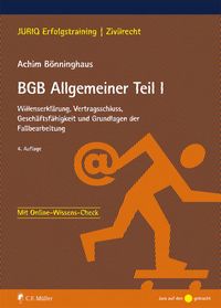 Bild vom Artikel BGB Allgemeiner Teil I vom Autor Achim Bönninghaus