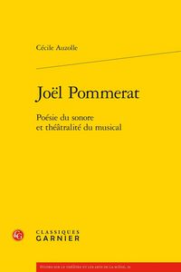 Produktbild: Jo&euml;l Pommerat : po&eacute;sie du sonore et th&eacute;&acirc;tralit&eacute; du musical