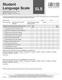 Produktbild: Test of Integrated Language and Literacy Skills(tm) (Tills(tm)) Student Language Scale (Sls)