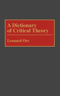 Produktbild: A Dictionary of Critical Theory
