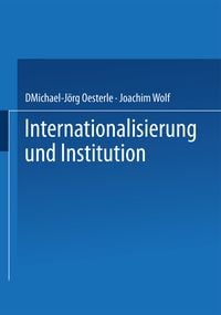 Produktbild: Internationalisierung und Institution