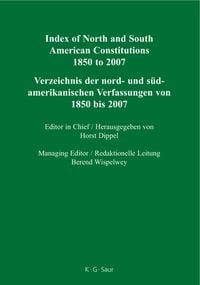 Produktbild: Index of North and South American Constitutions 1850 to 2007