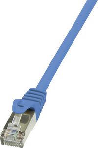 Produktbild: LogiLink CP1076S RJ45 Netzwerkkabel, Patchkabel CAT 5e F/UTP 5.00 m Blau mit Rastnasenschutz 1 St.