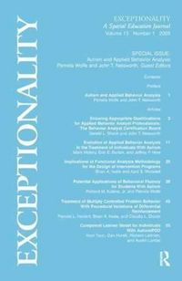 Produktbild: Autism and Applied Behavior Analysis