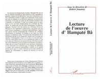 Produktbild: Lecture de l'oeuvre d'Hampate Ba