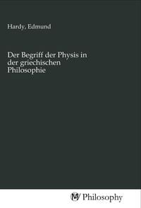 Produktbild: Der Begriff der Physis in der griechischen Philosophie