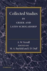 Produktbild: Collected Studies in Greek and Latin Scholarship