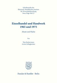 Produktbild: Einzelhandel und Handwerk 1965 und 1975.