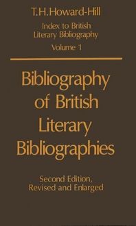 Produktbild: Bibliography Of British Litera