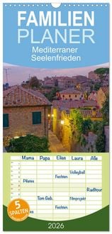 Produktbild: Familienplaner 2026 - Mediterraner Seelenfrieden mit 5 Spalten (Wandkalender, 21 x 45 cm) CALVENDO