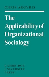 Produktbild: The Applicability of Organizational Sociology