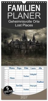 Produktbild: Familienplaner 2027 - Geheimnisvolle Orte - Lost Places mit 5 Spalten (Wandkalender, 21 x 45 cm) CALVENDO