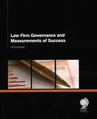 Produktbild: Law Firm Governance and Measurements of Success