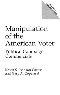 Produktbild: Manipulation of the American Voter