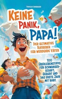 Produktbild: Keine Panik, Papa! 100 &Uuml;berlebenstipps f&uuml;r Schwangerschaft, Geburt und das erste Jahr mit Baby. Der ultimative Ratgeber f&uuml;r werdende V&auml;ter.