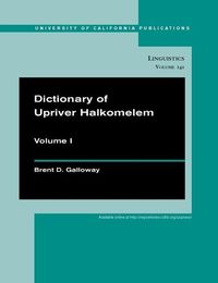 Produktbild: Galloway, B: Dictionary of Upriver Halkomelem