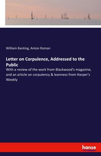 Produktbild: Letter on Corpulence, Addressed to the Public