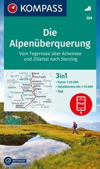 Produktbild: KOMPASS Wanderkarte 289 Die Alpen&uuml;berquerung - vom Tegernsee