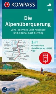 Bild vom Artikel KOMPASS Wanderkarte 289 Die Alpenüberquerung - vom Tegernsee über Achensee und Zillertal nach Sterzing 1:50.000 vom Autor 