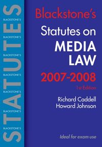Produktbild: Blackstone's Statutes on Media Law