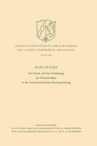 Produktbild: Das Recht auf freie Entfaltung der Pers&ouml;nlichkeit in der h&ouml;chstrichterlichen Rechtsprechung