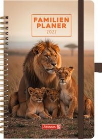Produktbild: BRUNNEN 1070290027 Buchkalender Familienplaner 2027 "Lions" A5, Papier