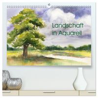 Produktbild: Landschaft in Aquarell (hochwertiger Premium Wandkalender 2026 DIN A2 quer), Kunstdruck in Hochglanz