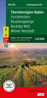 Produktbild: Freytag & berndt Wanderkarte WK 023 Thermenregion Baden, Forchtenstein - Rosaliengebirge - Bucklige Welt - Wiener Neustadt 1:50.000