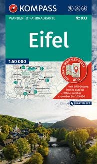 Produktbild: KOMPASS Wanderkarten-Set 833 Eifel (4 Karten) 1:50.000