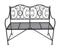 Produktbild: HTI-Living Nostalgische Gartenbank aus Metall im Vintage Landhausstil f&uuml;r Terrasse und Balkon
