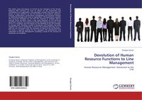Produktbild: Devolution of Human Resource Functions to Line Management